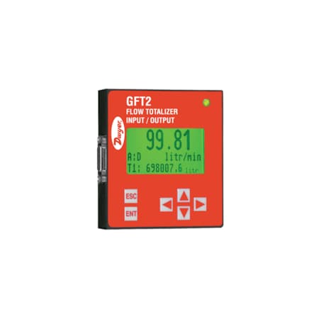 Dwyer Instruments Flow totalizer, 0-5 VDC input, RS-232 serial communication. GFT2-05-RS232